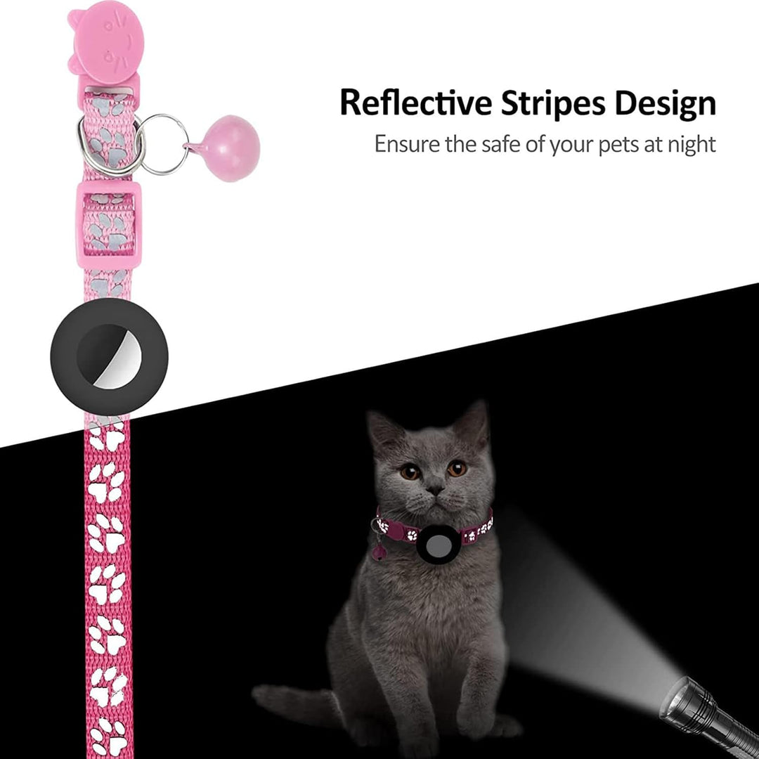 GPS Cat Tracker with Collar – Waterproof & Apple Find My Compatible (Pink)