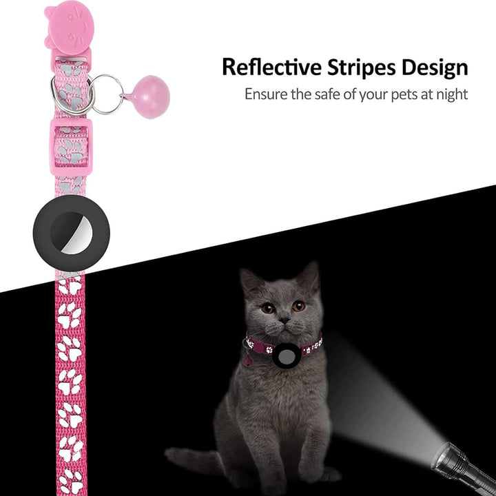 GPS Cat Tracker with Collar – Waterproof & Apple Find My Compatible (Pink)