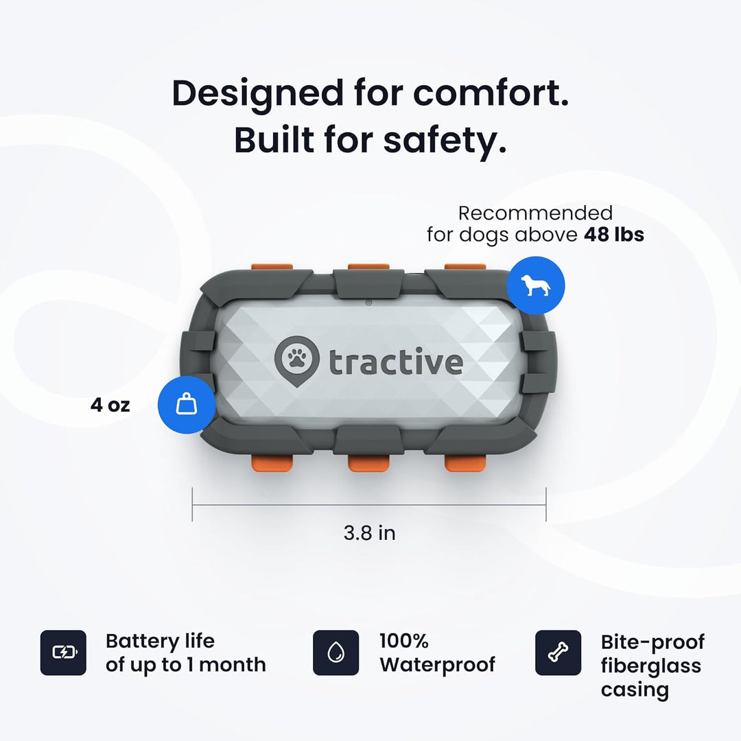 Dog GPS Tracker with Virtual Fence & Heart Rate Monitor – Tractive XL (Green)