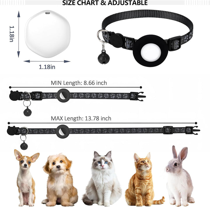 GPS Cat Tracker with Collar – Waterproof & Apple Find My Compatible (Pink)