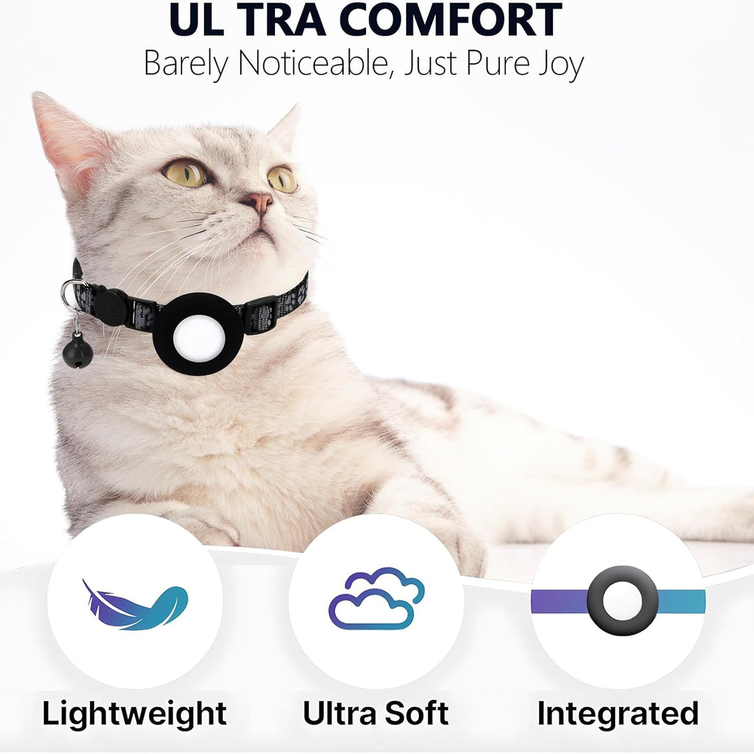 GPS Cat Tracker with Collar – Waterproof & Apple Find My Compatible (Pink)