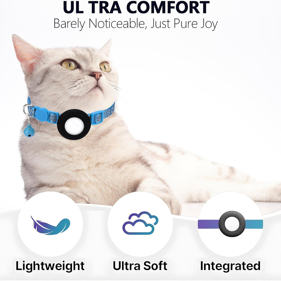 GPS Cat Tracker with Collar – Waterproof & Apple Find My Compatible (Pink)