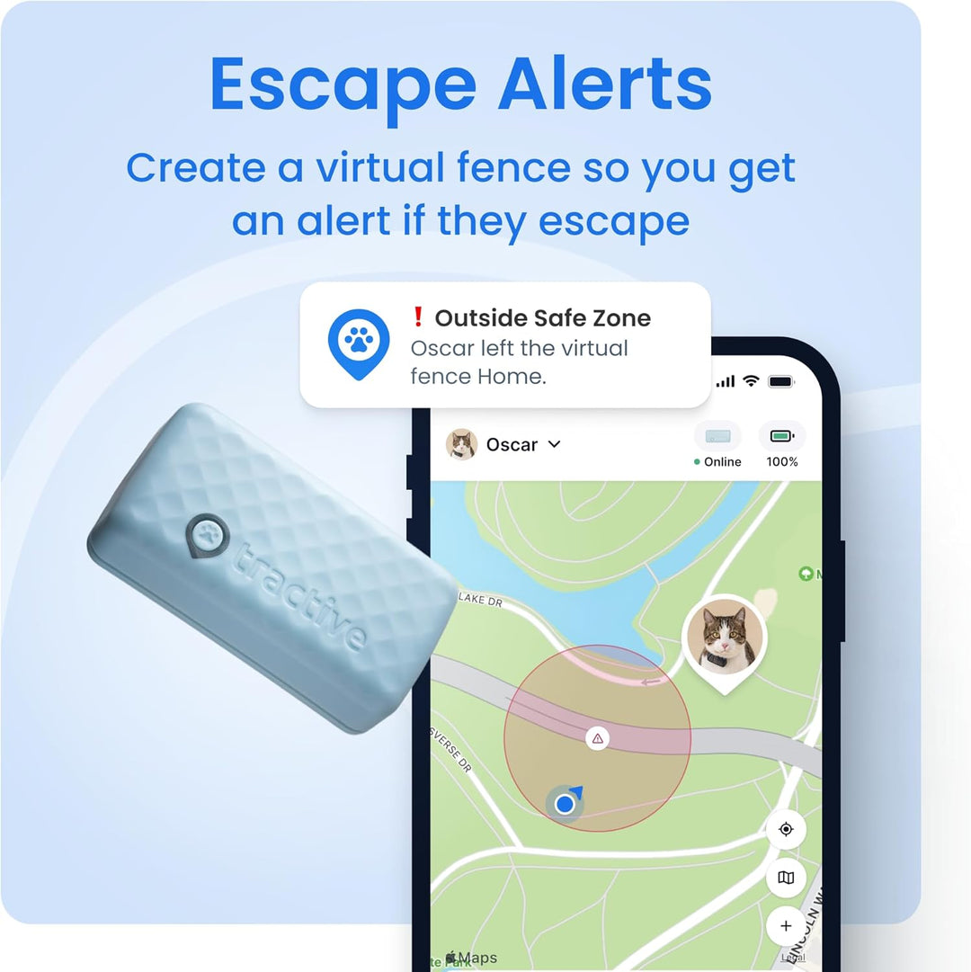 Tractive Smart Cat GPS Tracker – Real-Time Location & Wellness Monitor (Dark Blue)