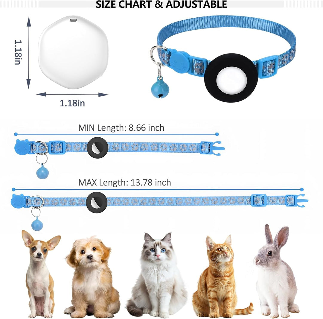 GPS Cat Tracker with Collar – Waterproof & Apple Find My Compatible (Pink)