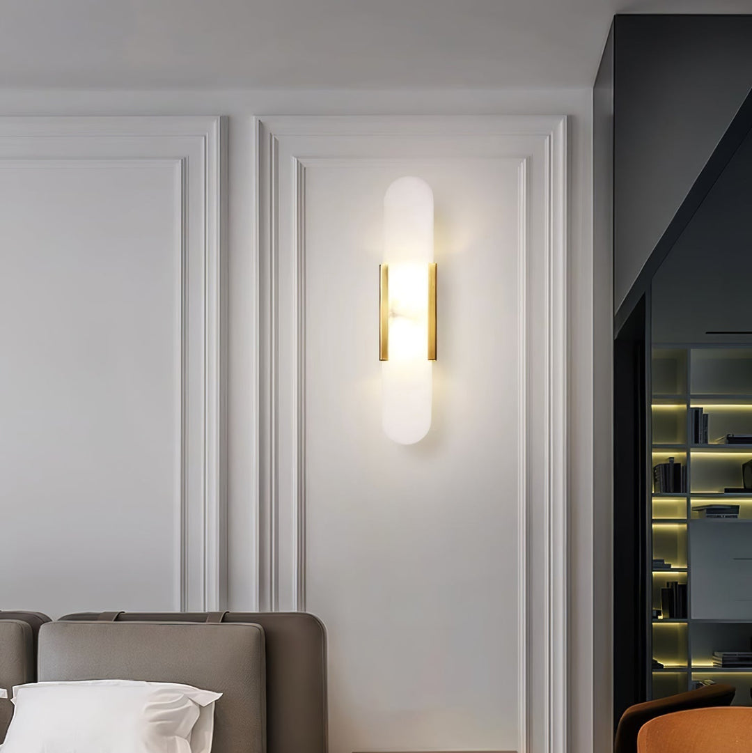Melange Elongated Alabaster Wall Lamp
