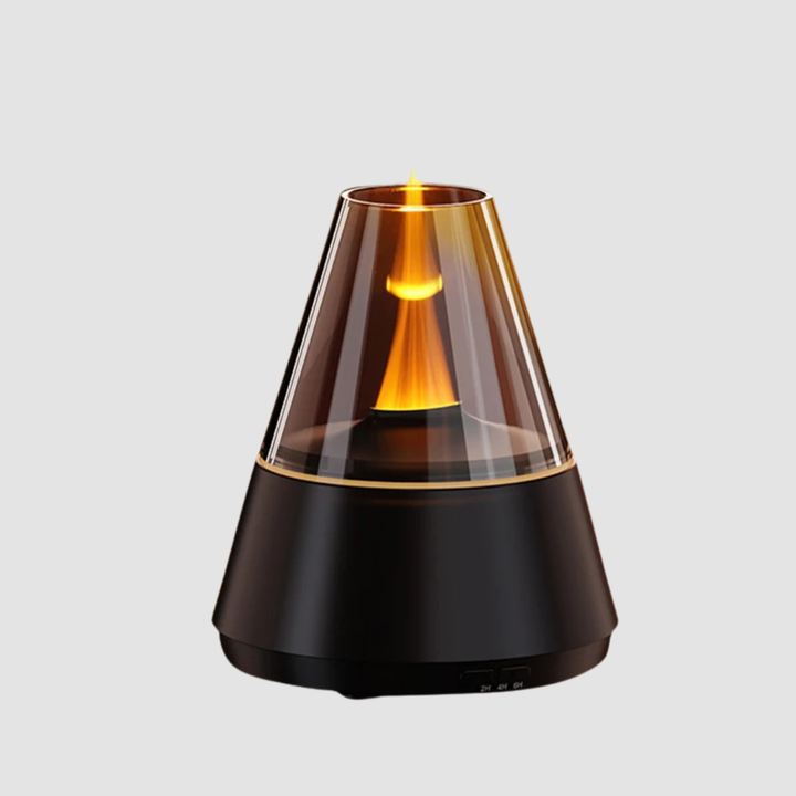 Mini USB Flame Aroma Diffuser & Air Humidifier with 7-Color Night Light (120ml)
