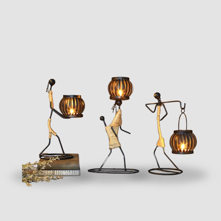 Nordic Retro Wrought Iron Candlestick