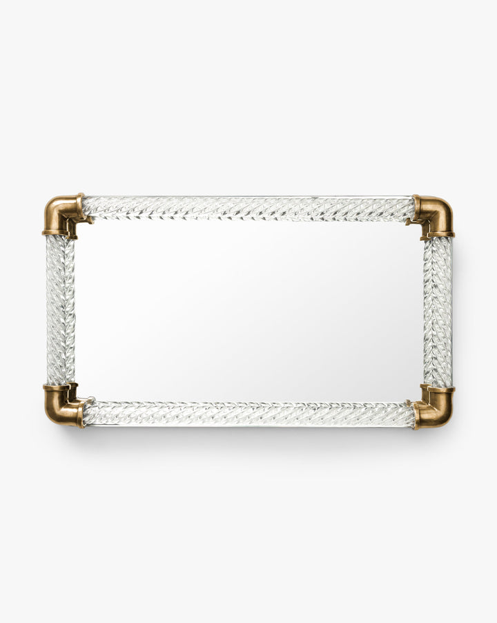 Rhodes Brass & Glass Tray