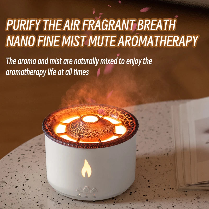 Jellyfish Smoke Ring Aroma Diffuser & Volcanic Air Humidifier (360ml)