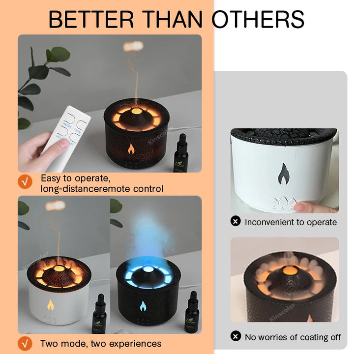 Jellyfish Smoke Ring Aroma Diffuser & Volcanic Air Humidifier (360ml)