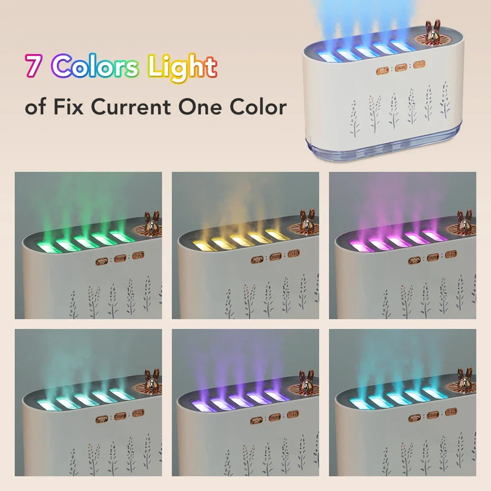700ml Music-Sensing Aroma Diffuser & Cool Mist Humidifier with 7-Color LED Lights