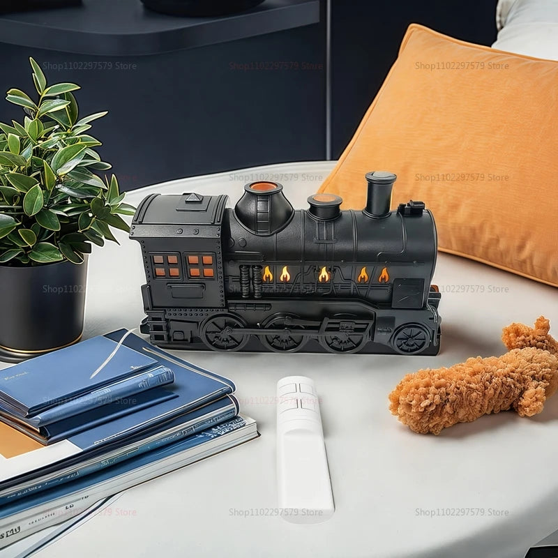 Train Aroma Diffuser & Air Humidifier with Remote Control, LED Light & Timer (Ultrasonic 2 Mist Modes)