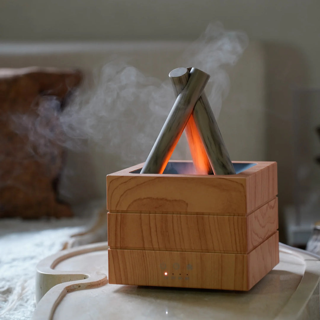 280ml Flame Aroma Diffuser with Remote & Colorful Ambient Light (USB Powered)