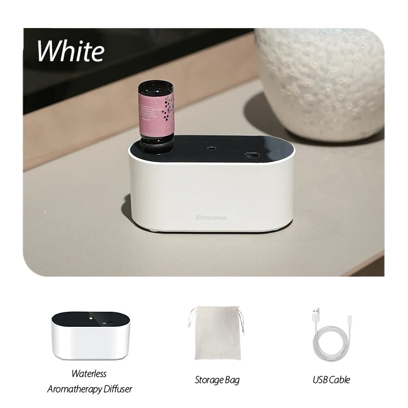 KINSCOTER Portable Waterless Aroma Diffuser with Timed Mist & 3-Speed Scent Control (2000mAh)