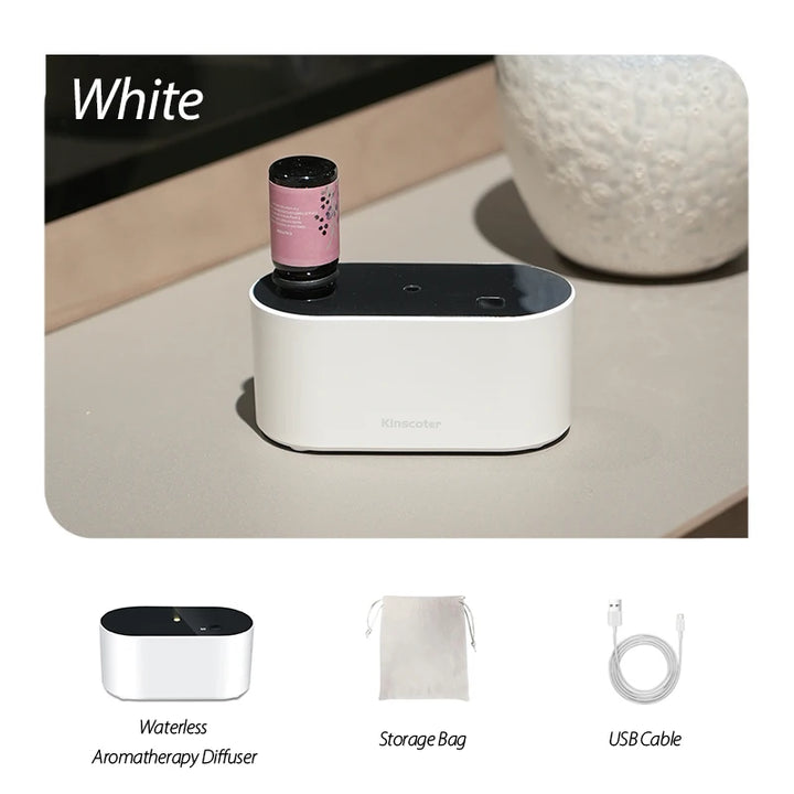 KINSCOTER Portable Waterless Aroma Diffuser with Timed Mist & 3-Speed Scent Control (2000mAh)