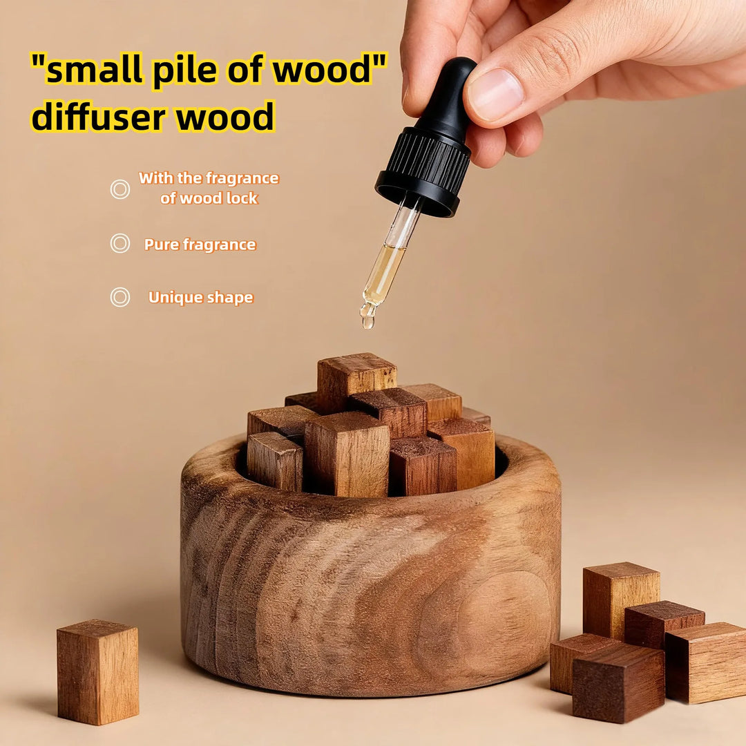 Natural Wood Reed Diffuser – Flameless Essential Oil Home Fragrance Decor