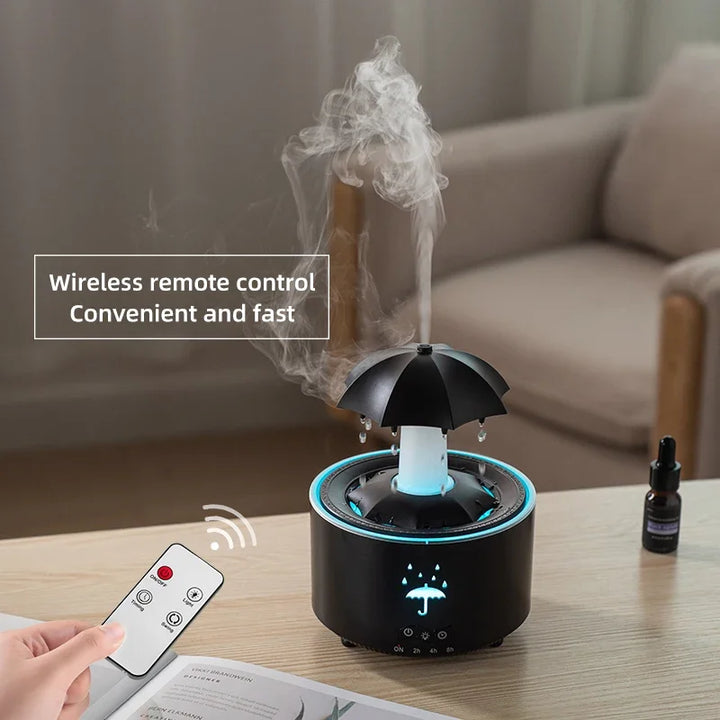 Creative Raindrop Aroma Diffuser & Air Humidifier with Colorful Light (300ml)