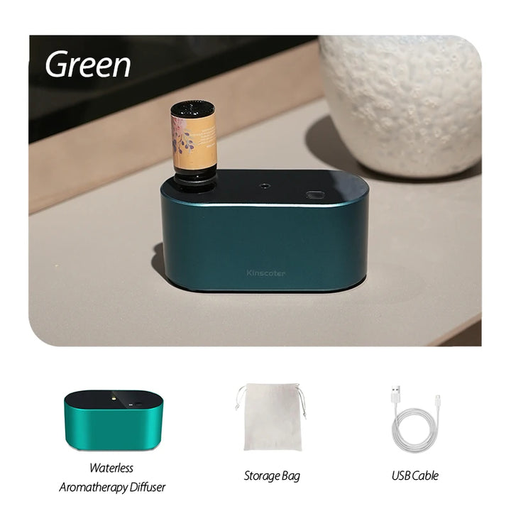 KINSCOTER Portable Waterless Aroma Diffuser with Timed Mist & 3-Speed Scent Control (2000mAh)