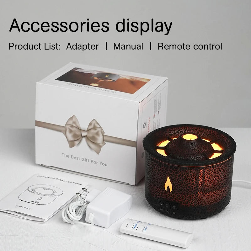 Jellyfish Smoke Ring Aroma Diffuser & Volcanic Air Humidifier (360ml)