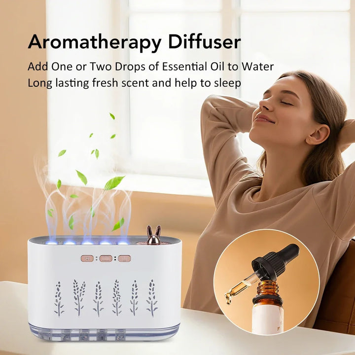 700ml Music-Sensing Aroma Diffuser & Cool Mist Humidifier with 7-Color LED Lights