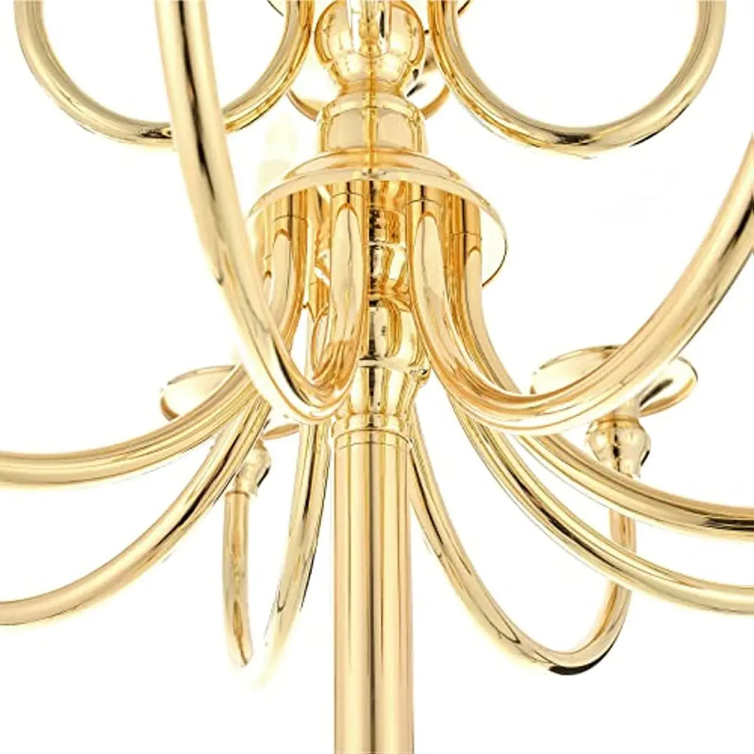 Gold 13-Arm Floor Candelabra – 48" Tall Metal Candle Holder, Wedding Centerpiece & Villa-Style Decor