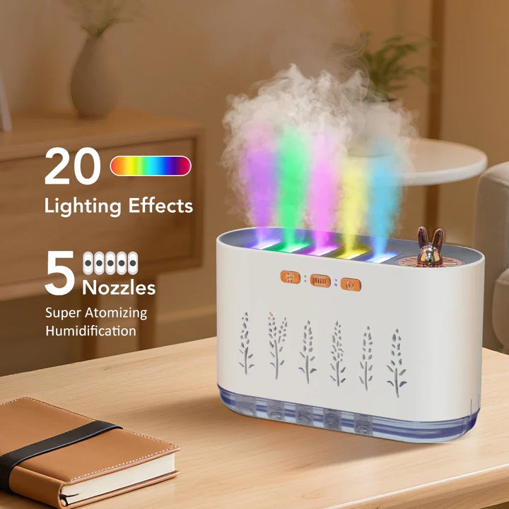 700ml Music-Sensing Aroma Diffuser & Cool Mist Humidifier with 7-Color LED Lights