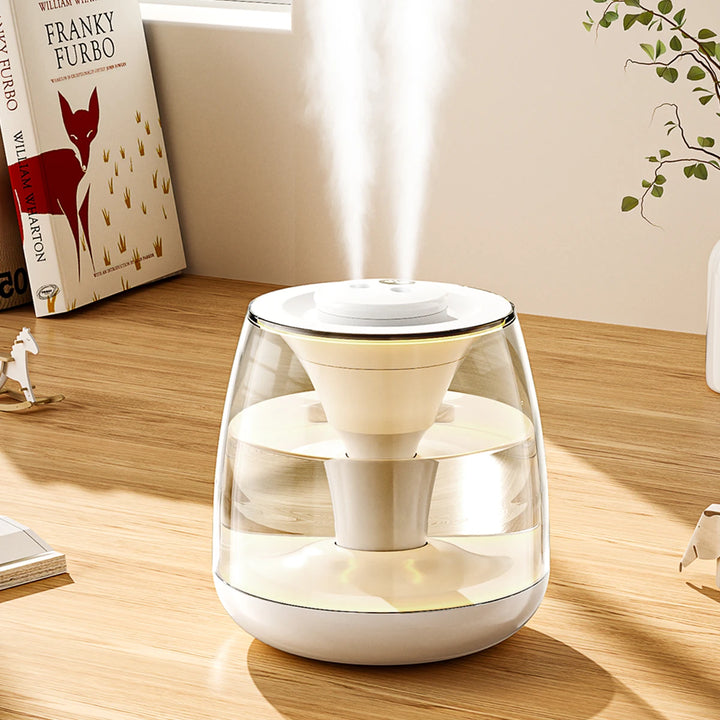 3L Large Capacity Air Humidifier & Essential Oil Diffuser with Dual Spray (USB Powered)