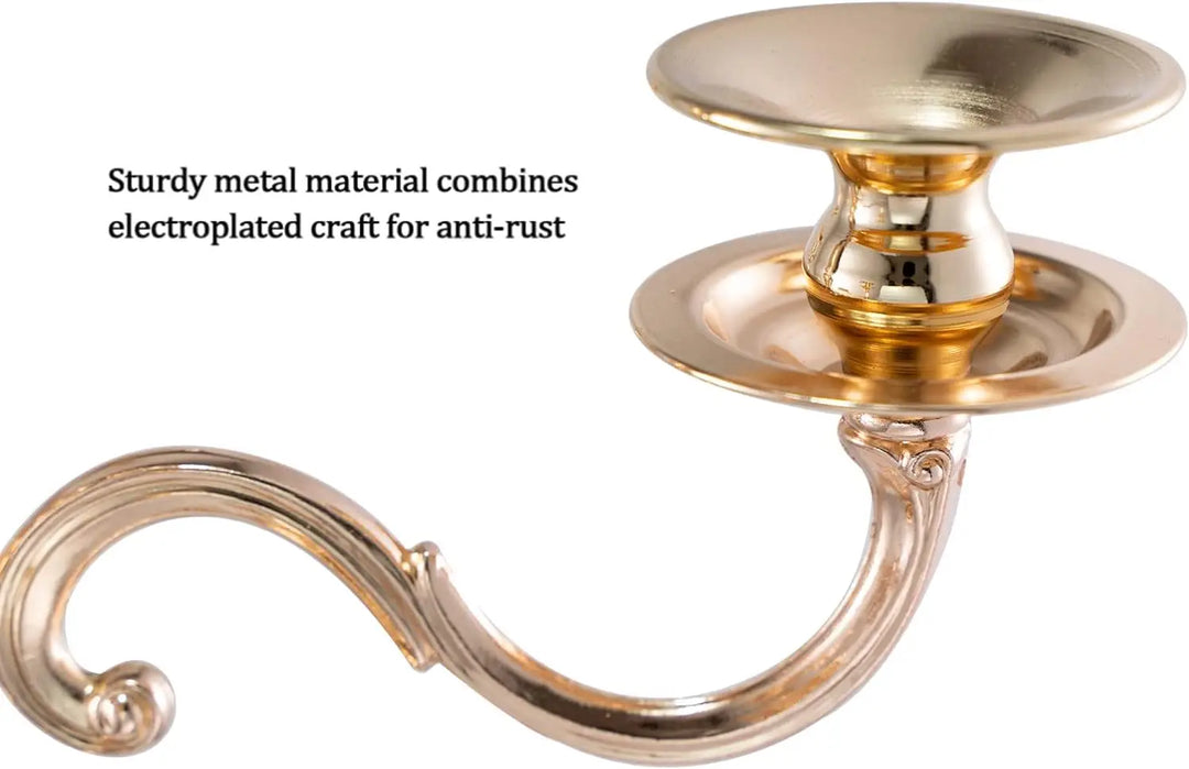 4Pcs 5-Arm Gold Candelabra Candle Holder – Elegant 28" Table Centerpieces for Weddings & Events