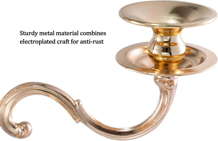 4Pcs 5-Arm Gold Candelabra Candle Holder – Elegant 28" Table Centerpieces for Weddings & Events