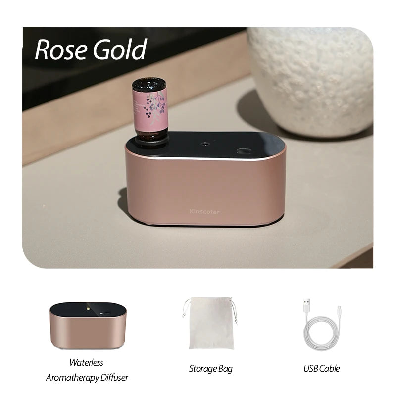KINSCOTER Portable Waterless Aroma Diffuser with Timed Mist & 3-Speed Scent Control (2000mAh)