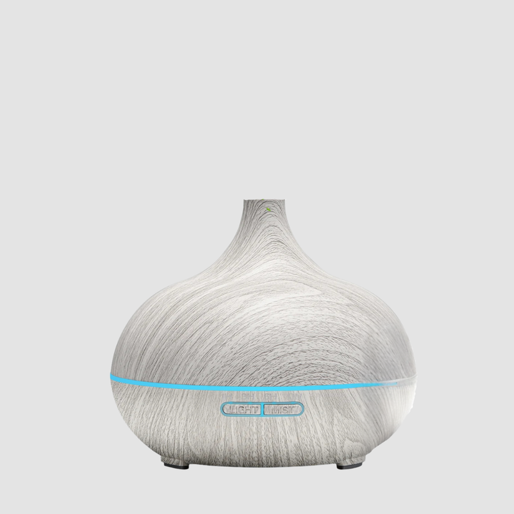 500ml Wood Grain Aromatherapy Diffuser with Remote & 7-Color LED Light