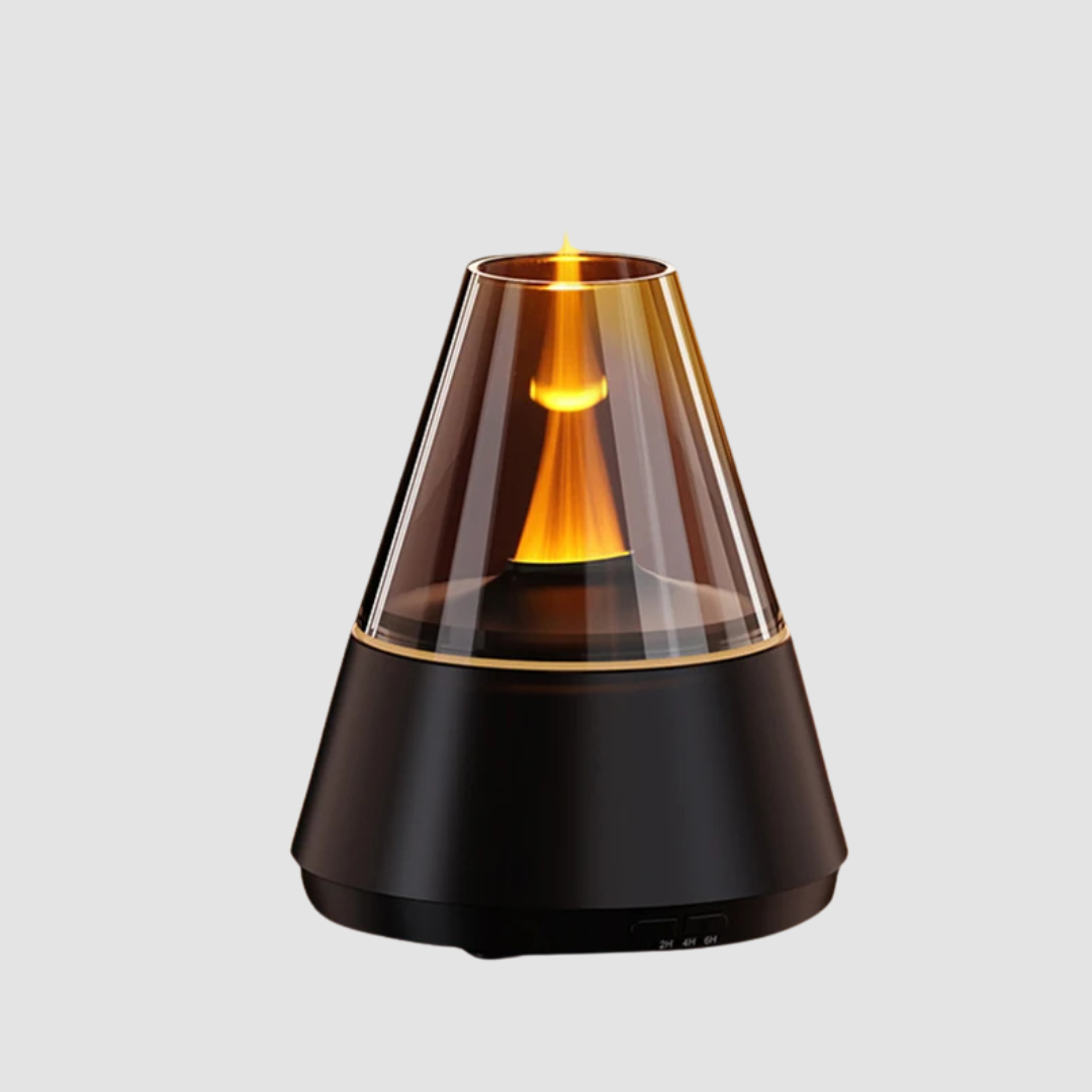 Mini USB Flame Aroma Diffuser & Air Humidifier with 7-Color Night Light (120ml)