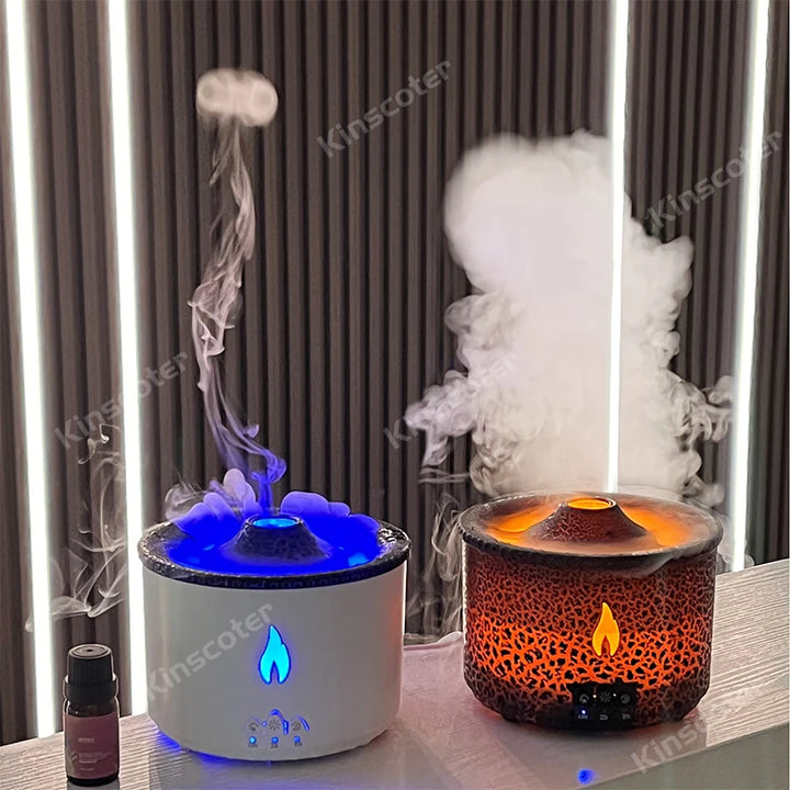 Jellyfish Smoke Ring Aroma Diffuser & Volcanic Air Humidifier (360ml)
