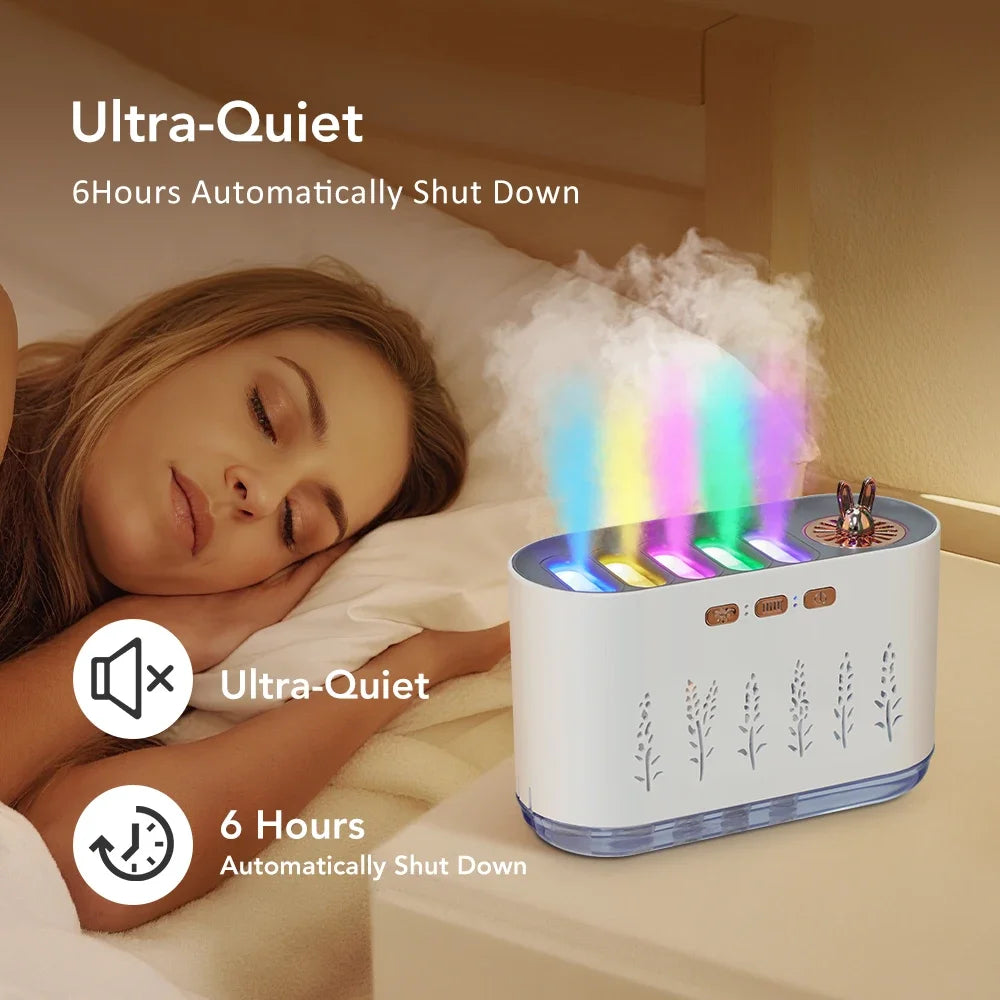 700ml Music-Sensing Aroma Diffuser & Cool Mist Humidifier with 7-Color LED Lights