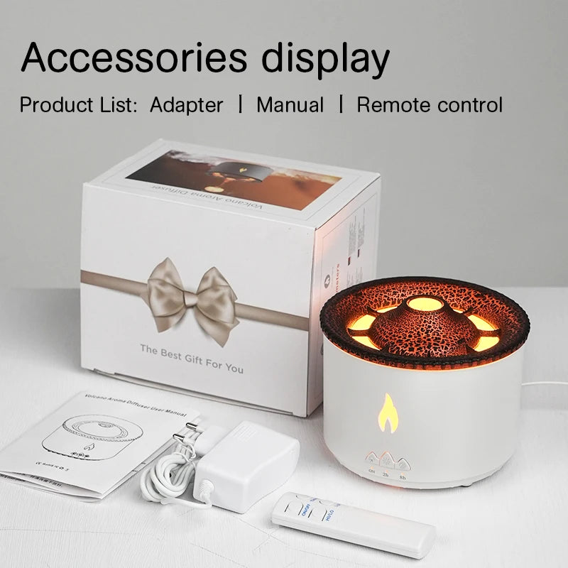 Jellyfish Smoke Ring Aroma Diffuser & Volcanic Air Humidifier (360ml)