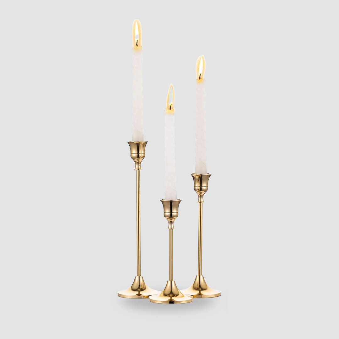 Set of 3 Vintage Elegant Metal & Aluminum 